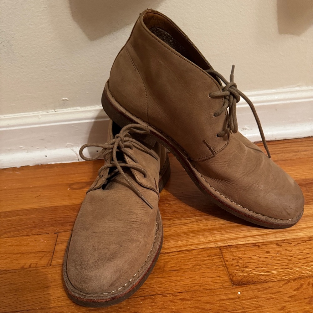 Cole Haan Mens Glenn Desert Chukka Boots Light Brown Leather Lace Up Size 10.5M